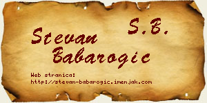 Stevan Babarogić vizit kartica